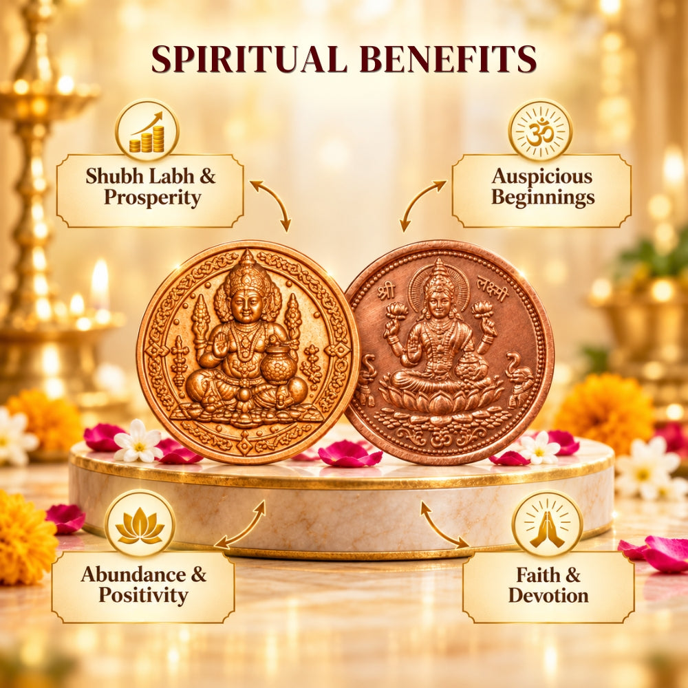 Shubh Labh Samriddhi Combo (Laxmi-Ganesh coin + Kuber Coin) | Exclusive to VAMA, other brands are fake - VAMA Mall