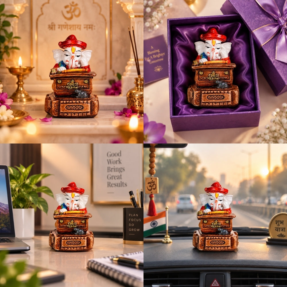 Lekhak Ganesha – Scribe of the Mahabharata | Exclusive to VAMA, other brands are fake - VAMA Mall