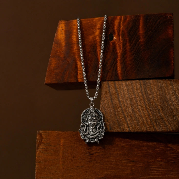 Mahadev Pendant with Silver Chain