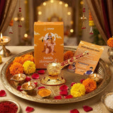 Vama Siddh Hanuman Gan with decorative items on a tray