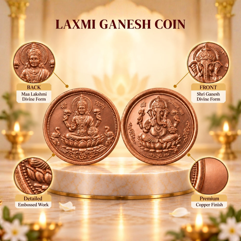 Shubh Labh Samriddhi Combo (Laxmi-Ganesh coin + Kuber Coin) | Exclusive to VAMA, other brands are fake - VAMA Mall