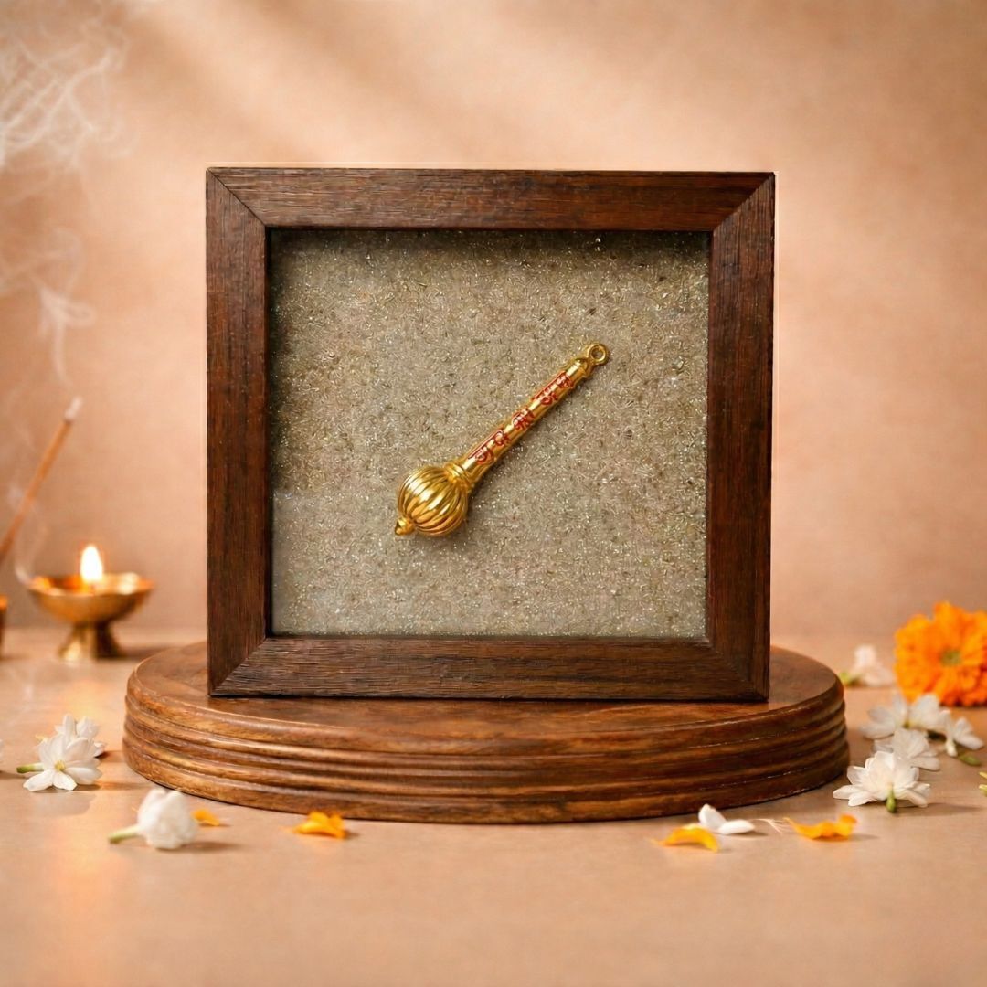 Pyrite Hanuman Gada Frame - VAMA Mall