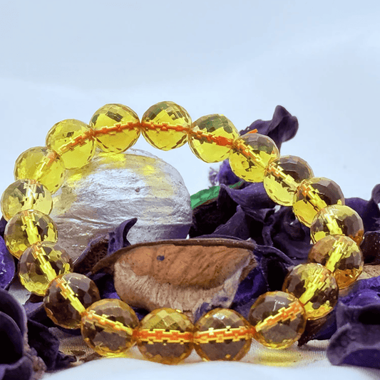 Money Attraction Citrine Bracelet + FREE 5 Mukhi Rudraksha