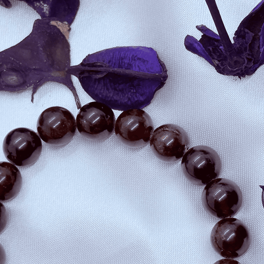 Red Garnet Bracelet + FREE 5 Mukhi Rudraksha