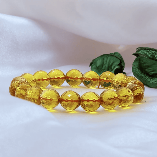 Money Attraction Citrine Bracelet + FREE 5 Mukhi Rudraksha
