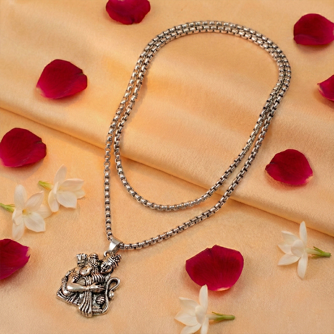 Ram Hanuman Pendant with Chain - VAMA Mall