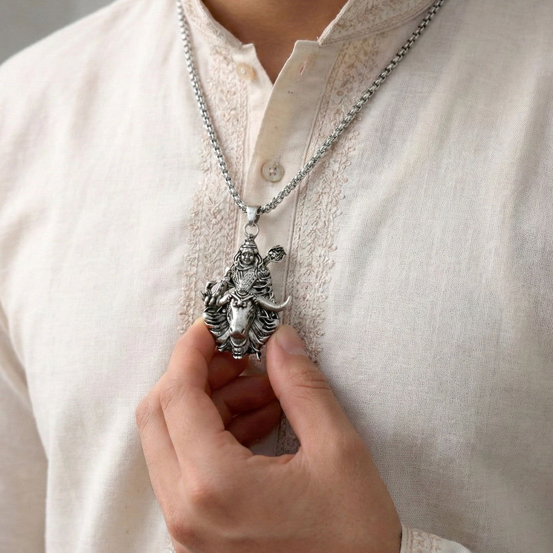 Shiv Ji Nandi Pendant with Chain - VAMA Mall