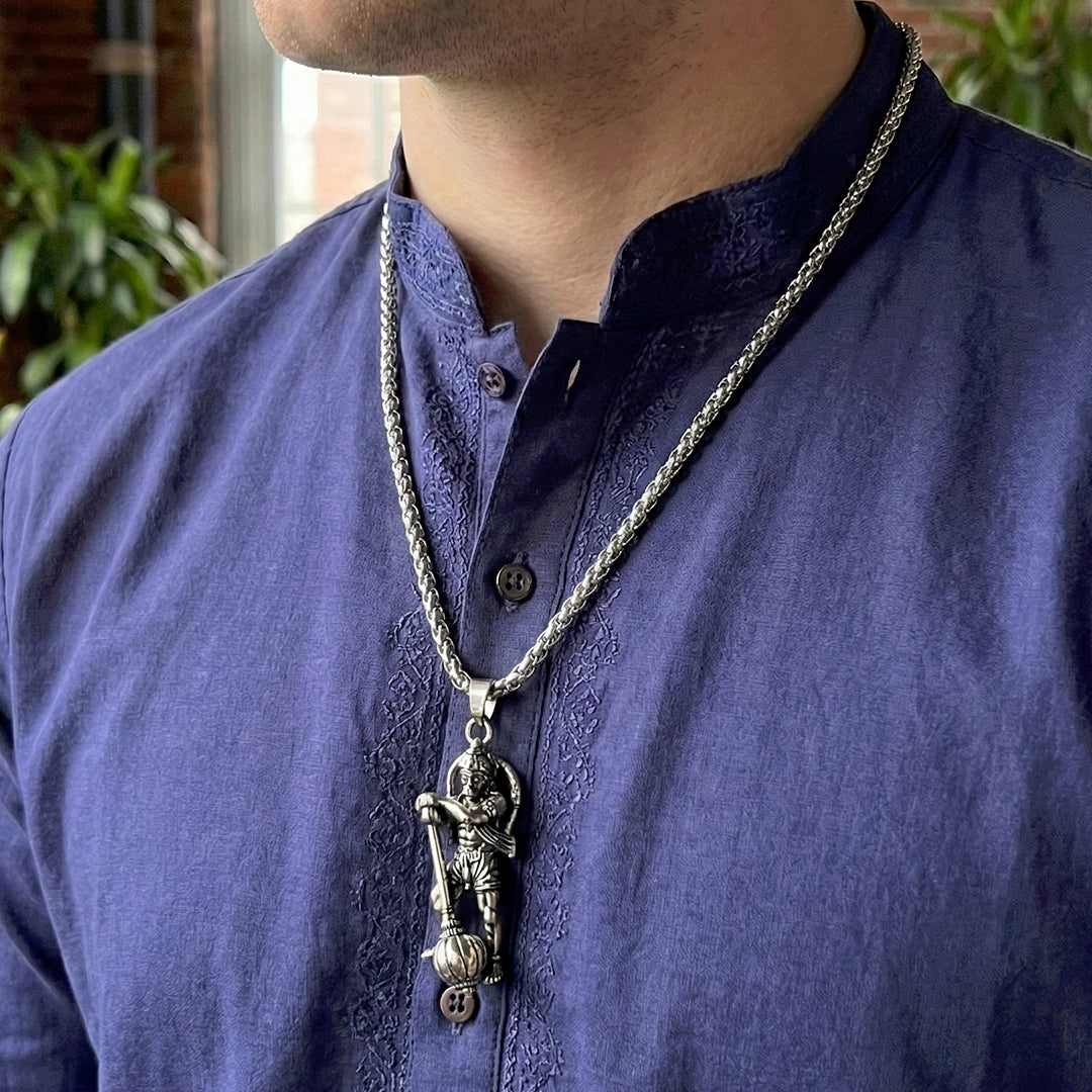 Hanuman Gada Pendant with Chain