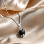 Karungali Pendant with Silver Chain