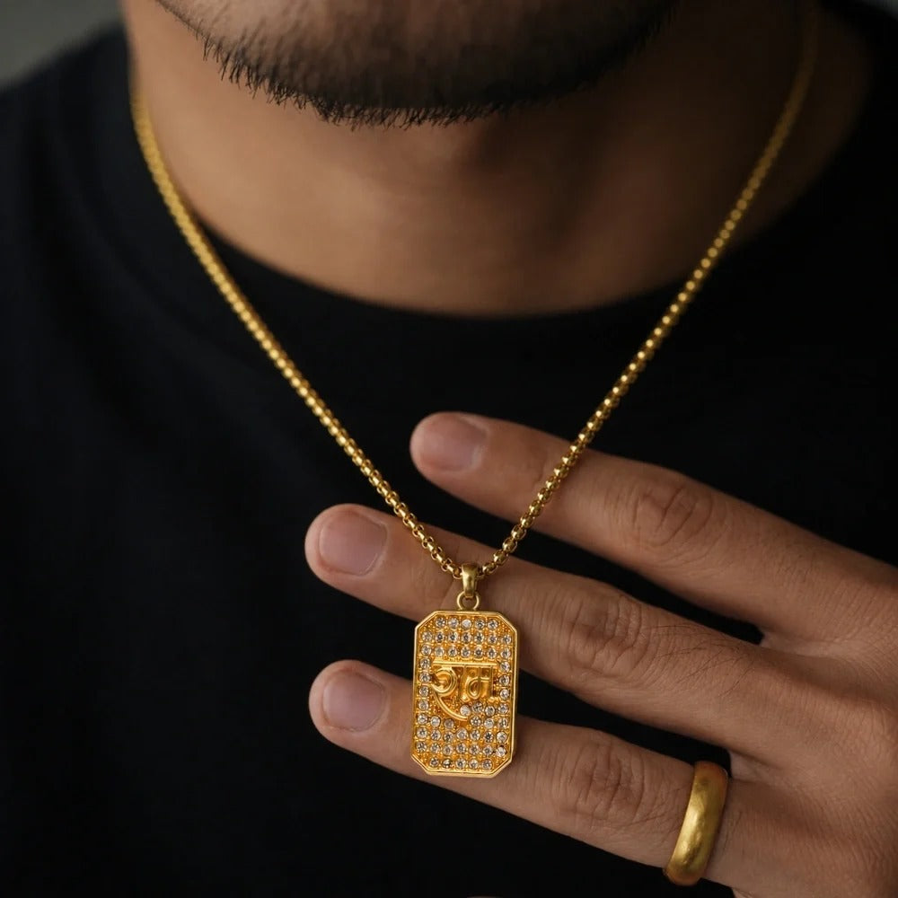 Shree Ram Gold Plated Pendant